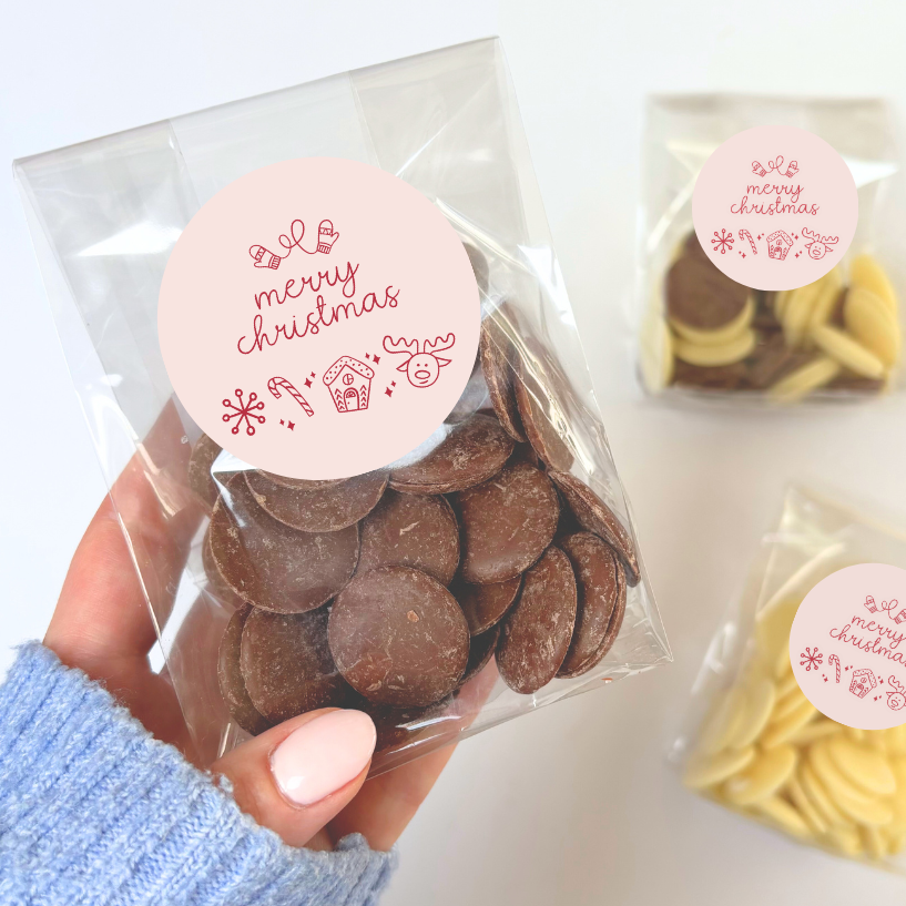 Merry Christmas Belgian Chocolate Buttons