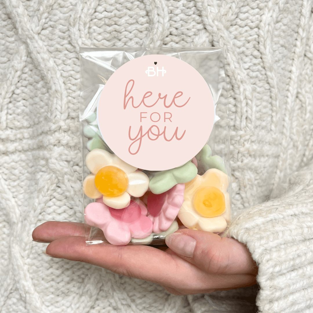 Gummy Flower Sweets - Choose Your Message! - BearHugs - Thinking Of You Gifts