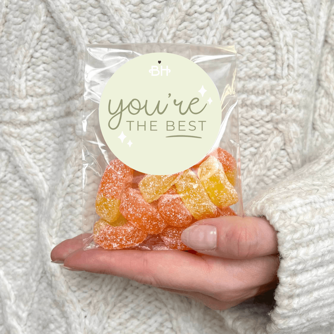 Custom Vegan Sweets Bag - Choose Your Sweets & Message! - BearHugs - Thinking Of You Gifts