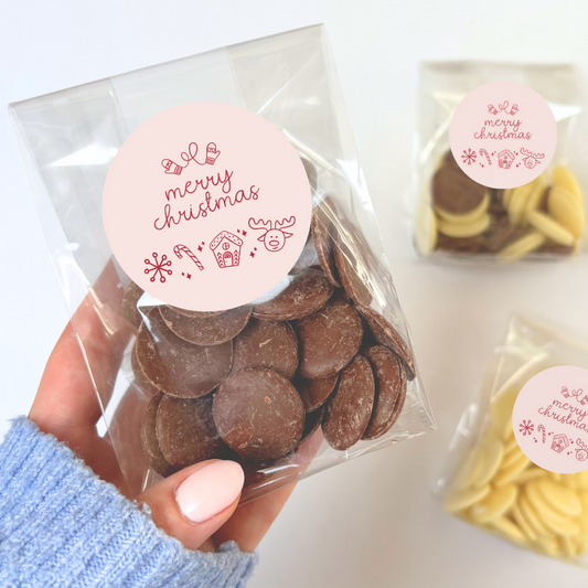 Merry Christmas Belgian Chocolate Buttons