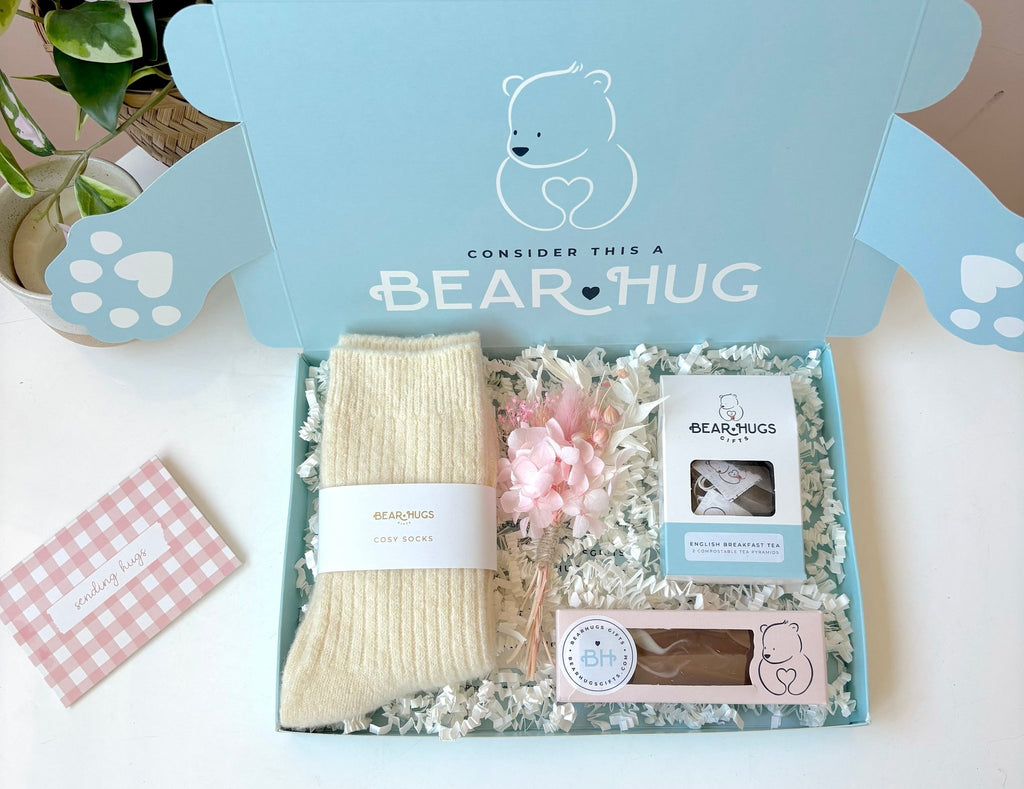 A Gentle Hug in a Box - Letterbox Friendly Gift - BearHugs - thinking of you gifts by post