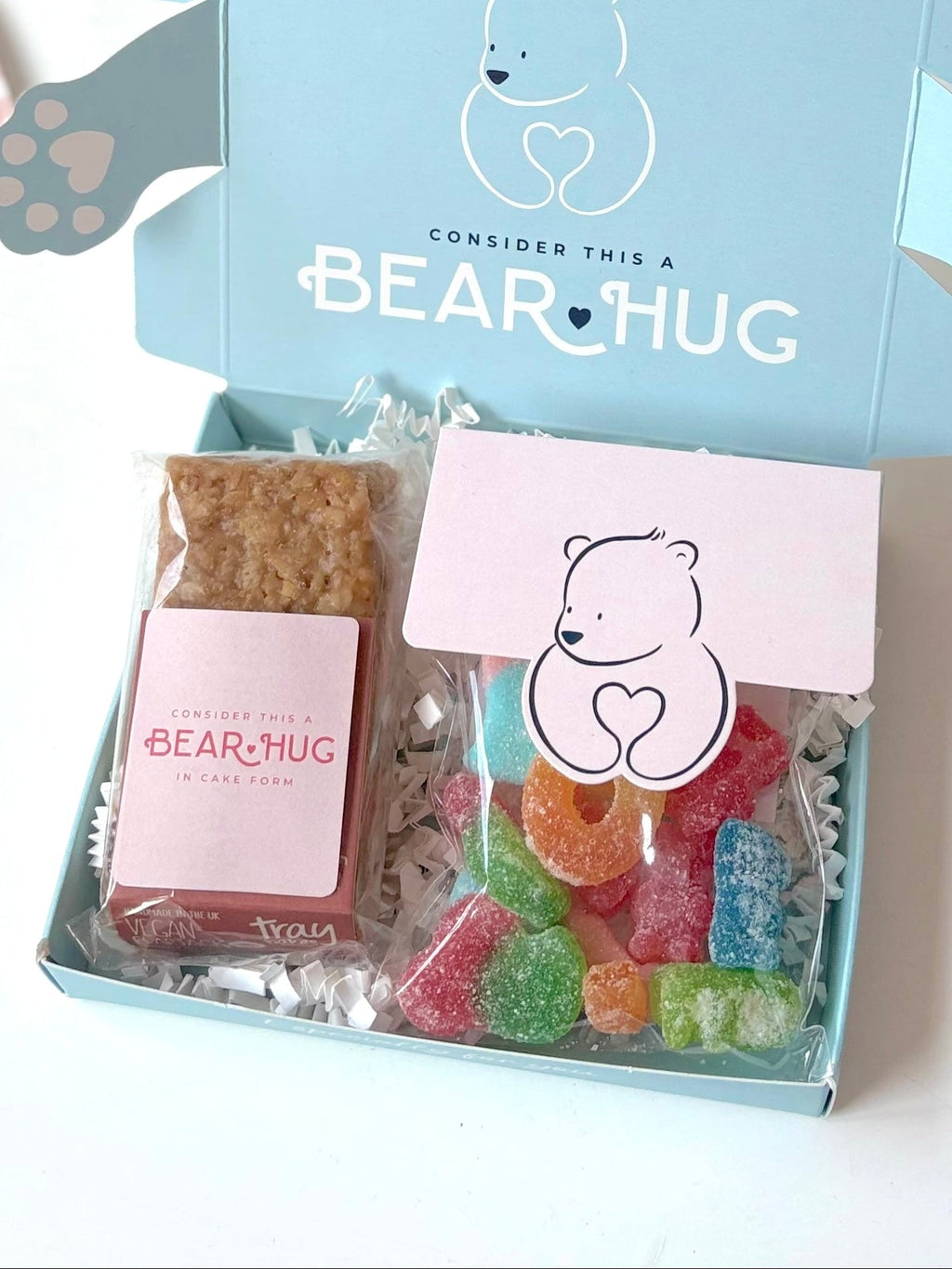 A Little Vegan Pick - Me - Up Letterbox Hug in a Box - BearHugs - thinking of you gifts by post