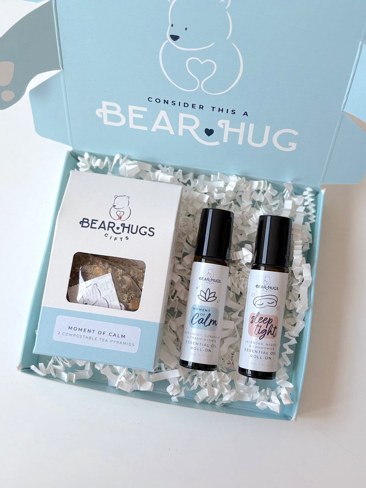 A Moment of Calm Letterbox Hug in a Box - BearHugs - thinking of you gifts by post