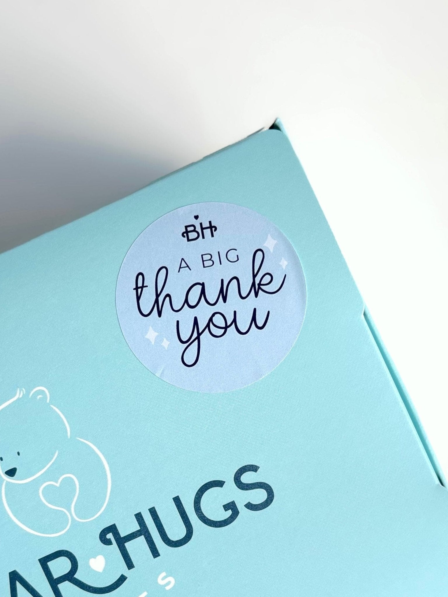 Add a 'A Big Thank You' Sticker - BearHugs - thinking of you gifts by post