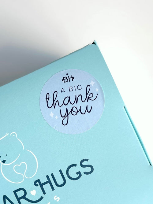 Add a 'A Big Thank You' Sticker - BearHugs - thinking of you gifts by post