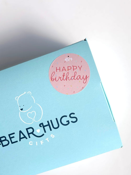 Add a 'Happy Birthday' Sticker - BearHugs - thinking of you gifts by post
