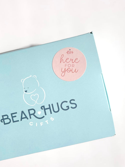 Add a 'Here for You' Sticker - BearHugs - thinking of you gifts by post