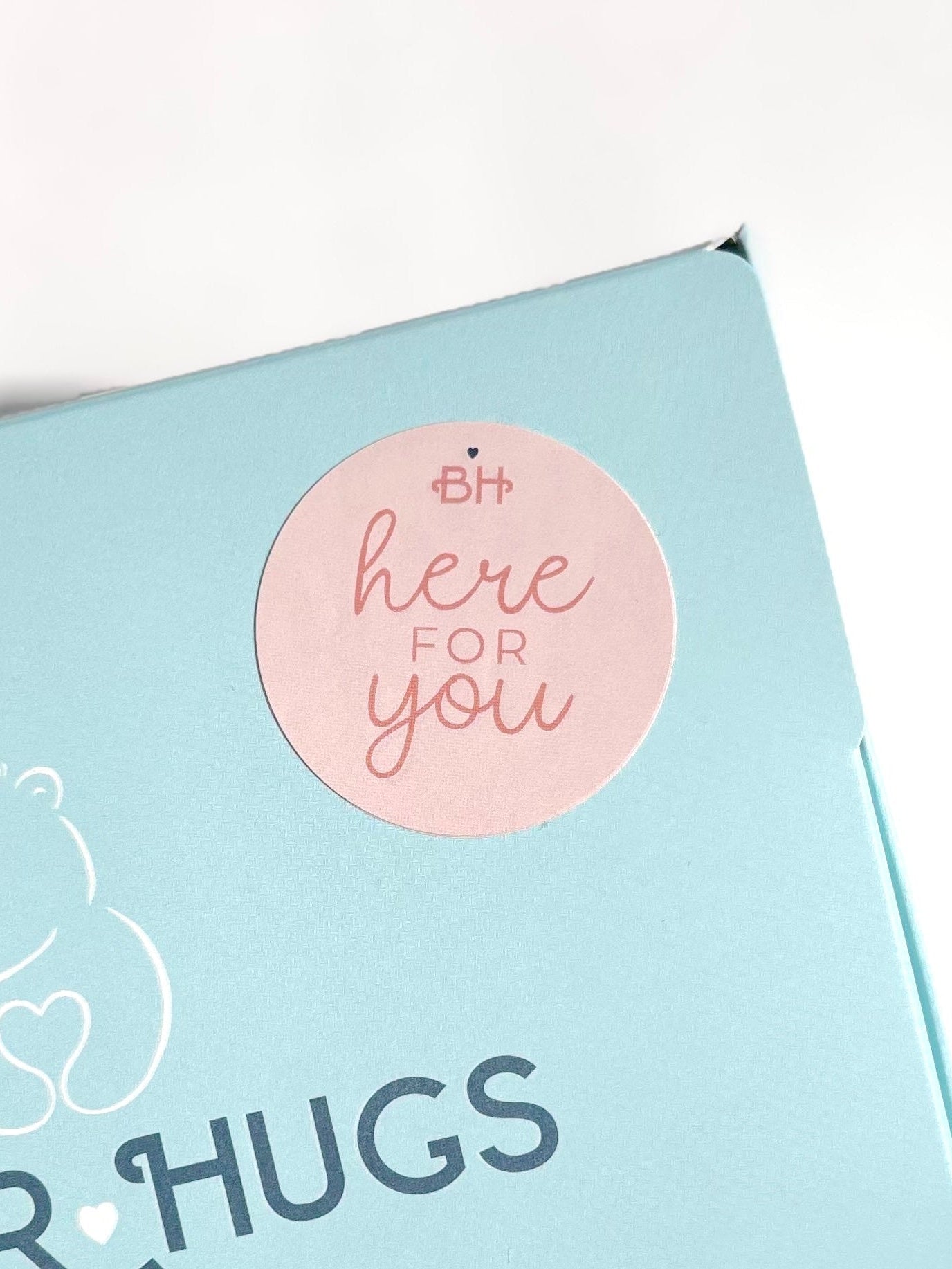 Add a 'Here for You' Sticker - BearHugs - thinking of you gifts by post