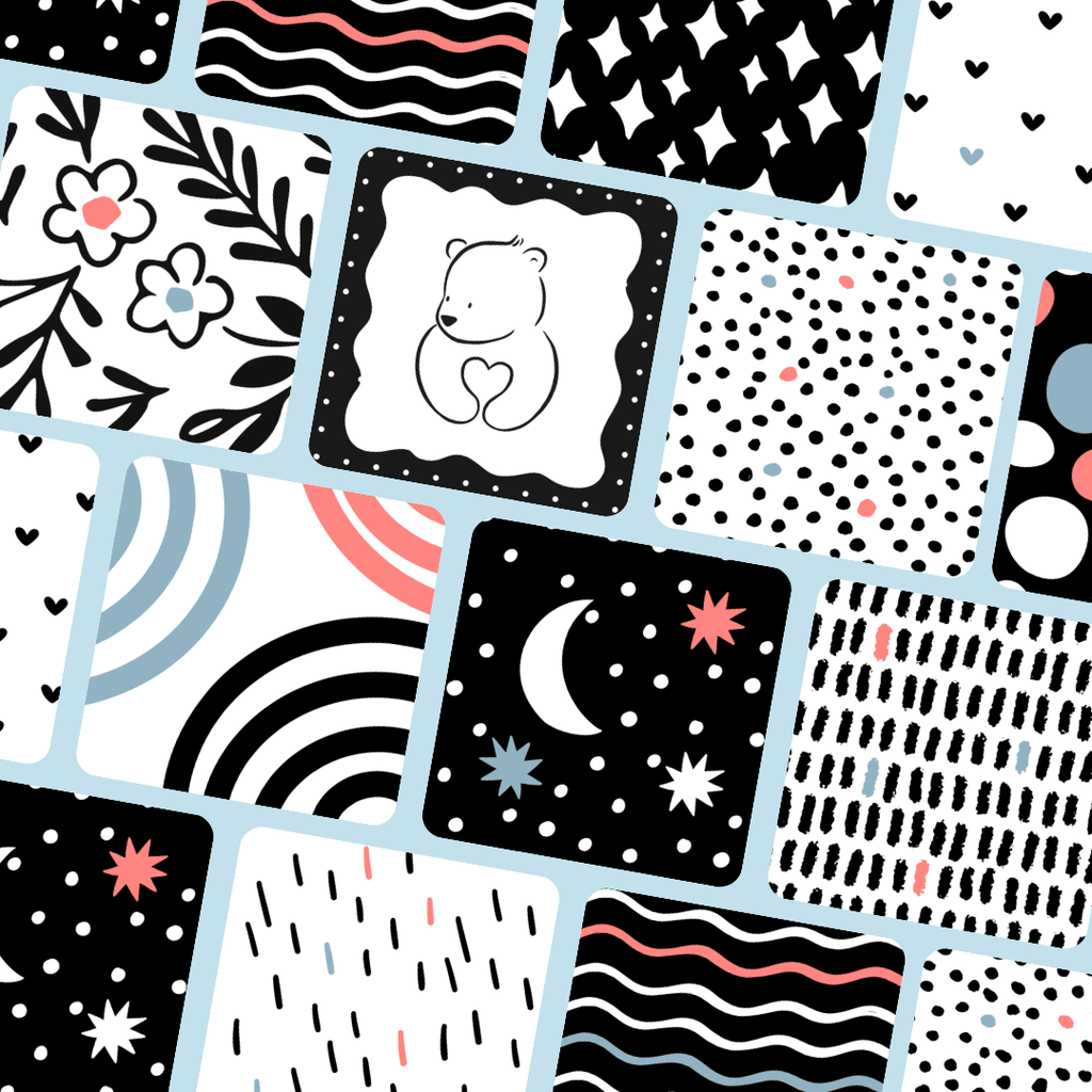 Baby Sensory Black and White Flashcards - BearHugs - thinking of you gifts by post