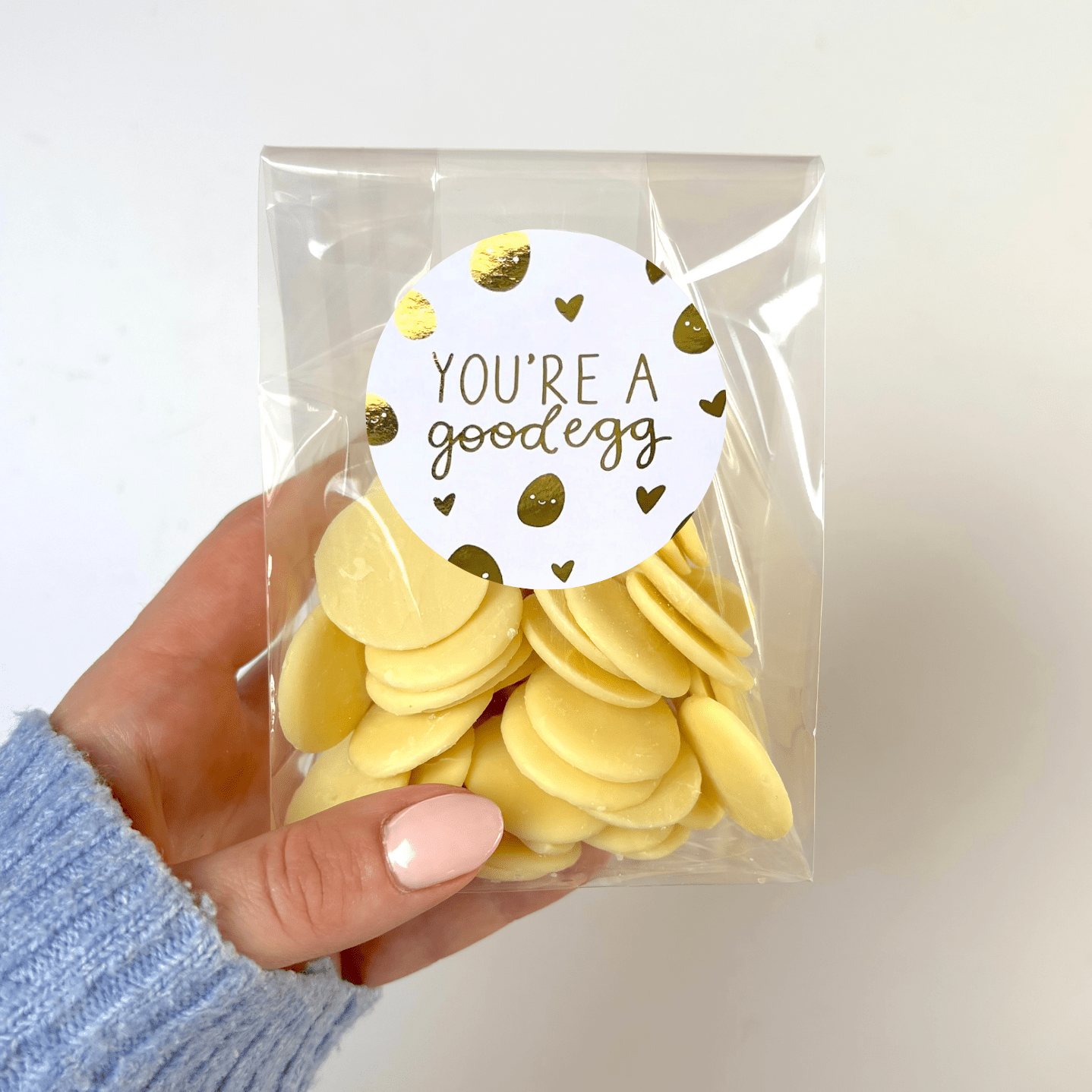 Belgian Chocolate Buttons - With Personalised Message Label - BearHugs - thinking of you gifts by post