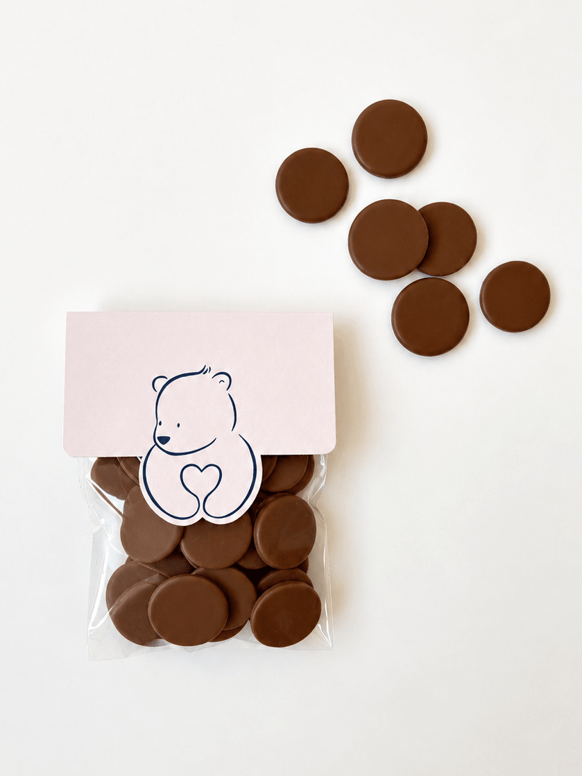 Belgian Milk Chocolate Buttons - BearHugs - thinking of you gifts by post