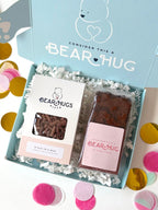 Birthday Brownie and Hot Chocolate Letterbox Hug in a Box - BearHugs - thinking of you gifts by post