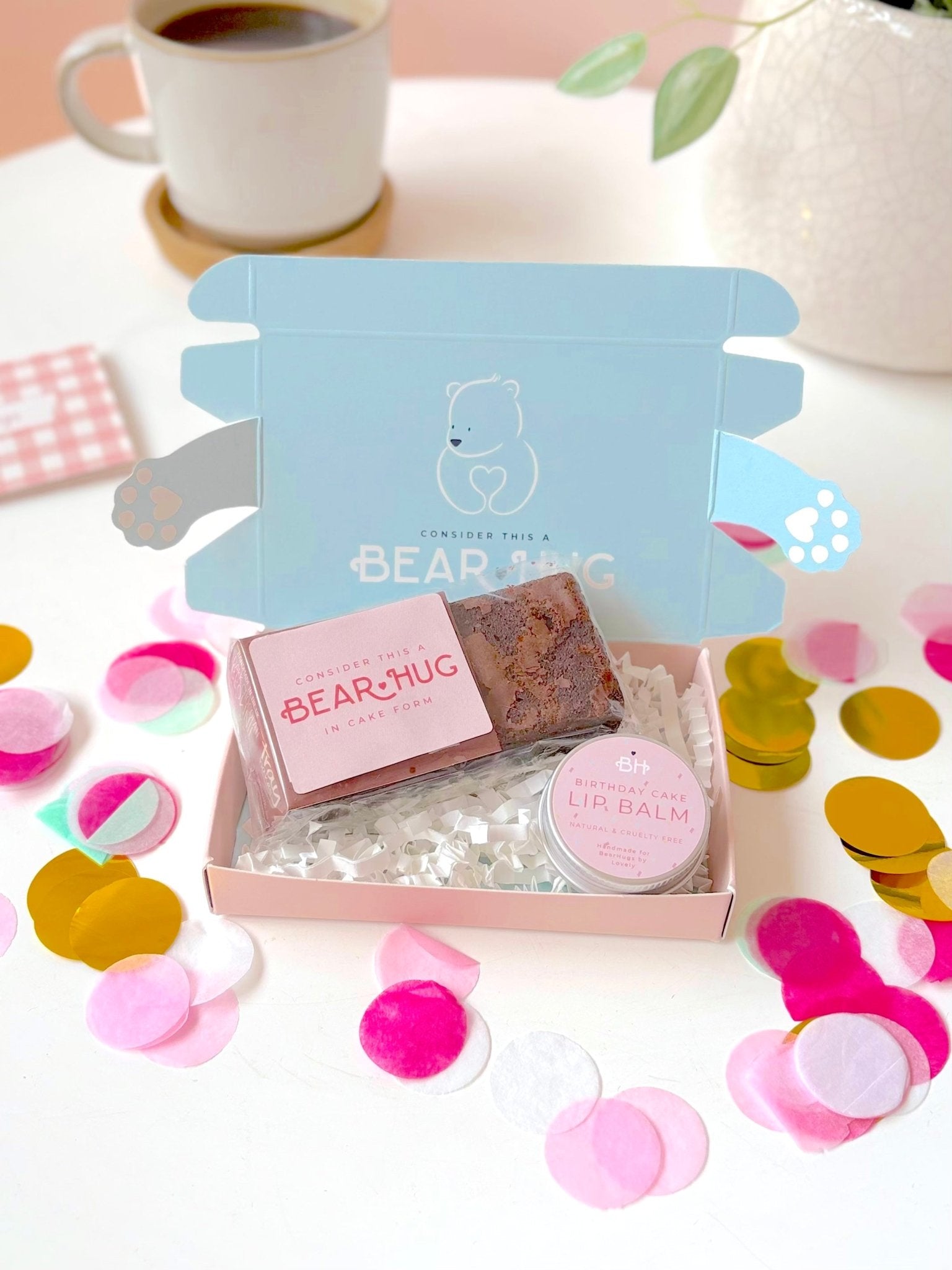Birthday Cake Letterbox Hug in a Box - BearHugs - thinking of you gifts by post