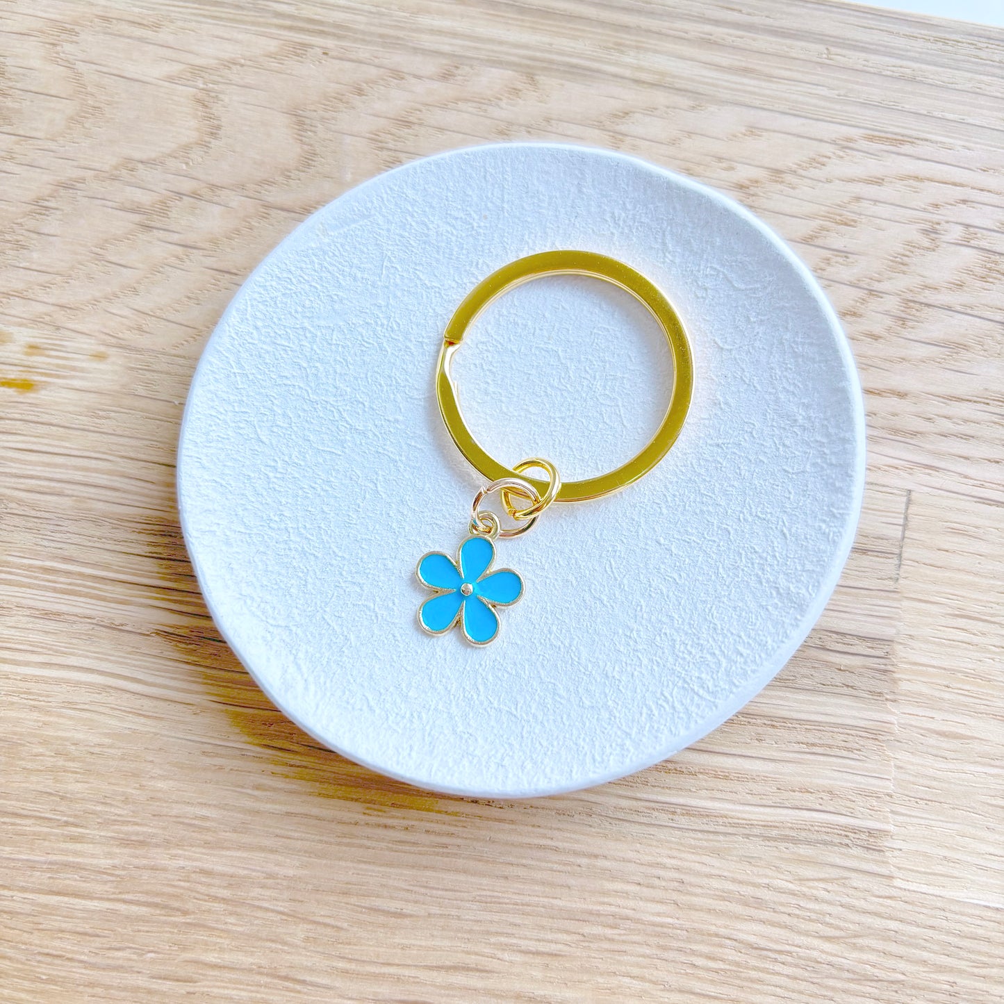 Forget Me Not Flower Keyring