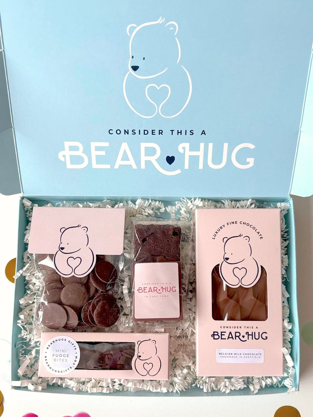 Chocolate Indulgence Birthday Letterbox Hug in a Box - BearHugs - thinking of you gifts by post