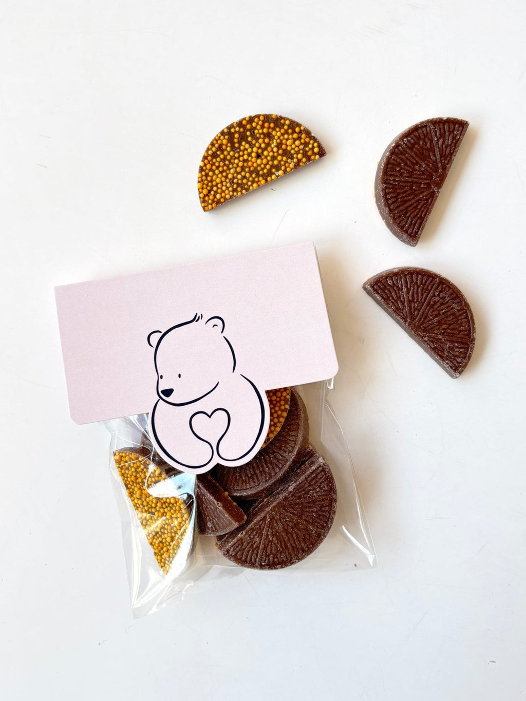Chocolate Orange Jazzies Sweets Bag - BearHugs - thinking of you gifts by post