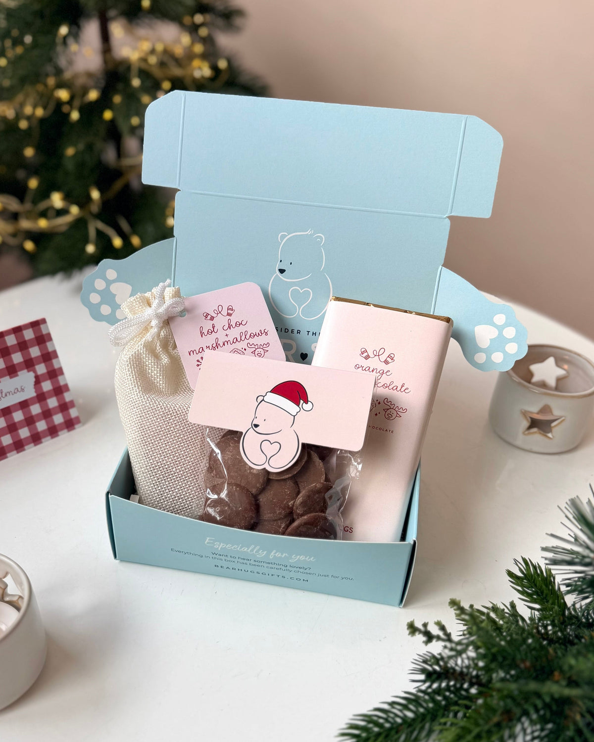 Chocolatey Christmas Hug in a Box - BearHugs - thinking of you gifts by post
