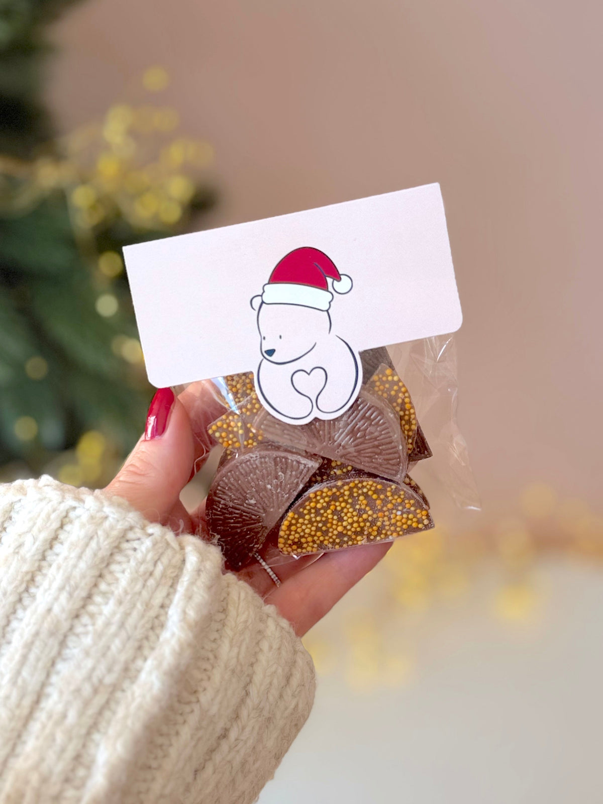 Christmas Chocolate Orange Jazzies - BearHugs - thinking of you gifts by post