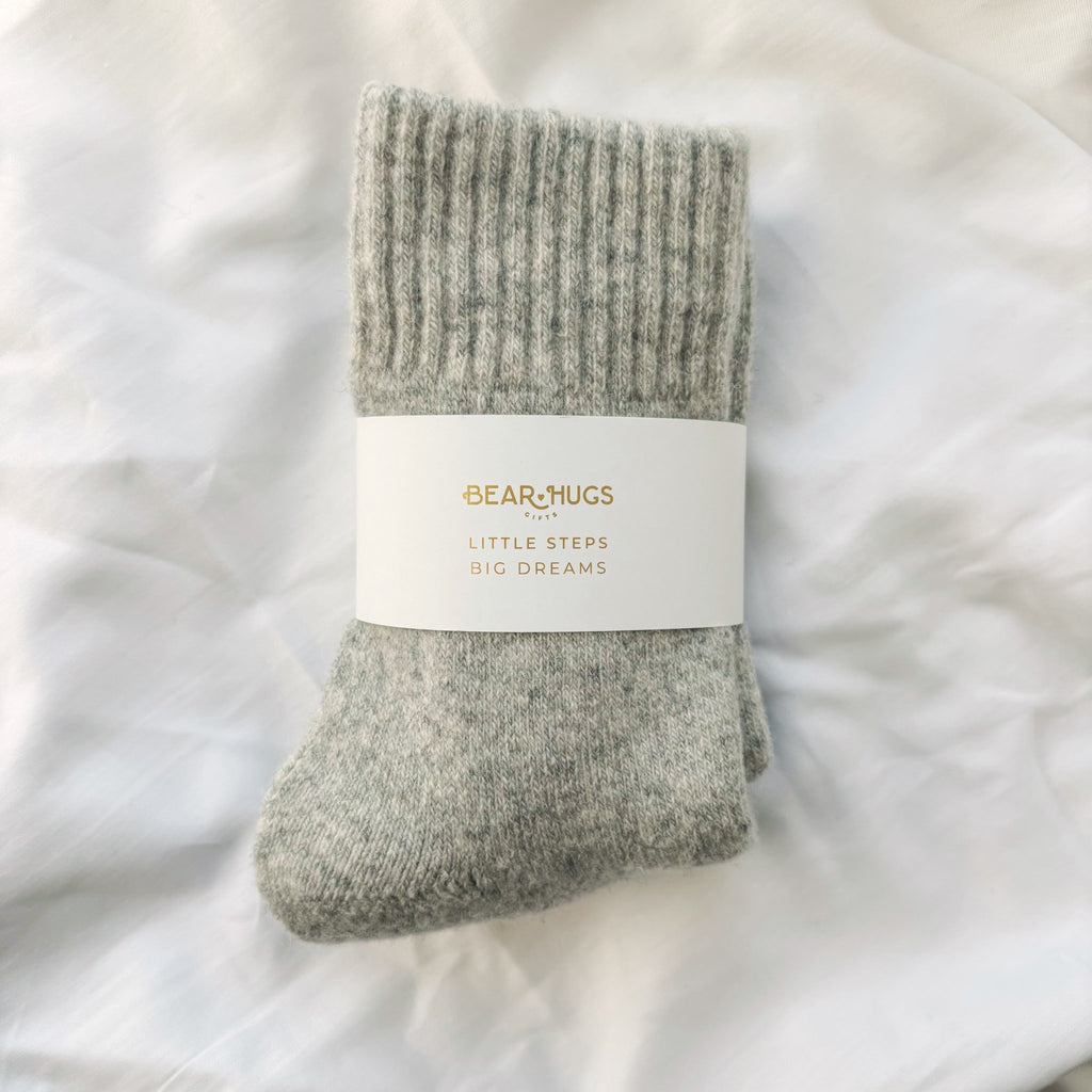 Cosy Wool Socks - With Personalised Message Band - BearHugs - thinking of you gifts by post