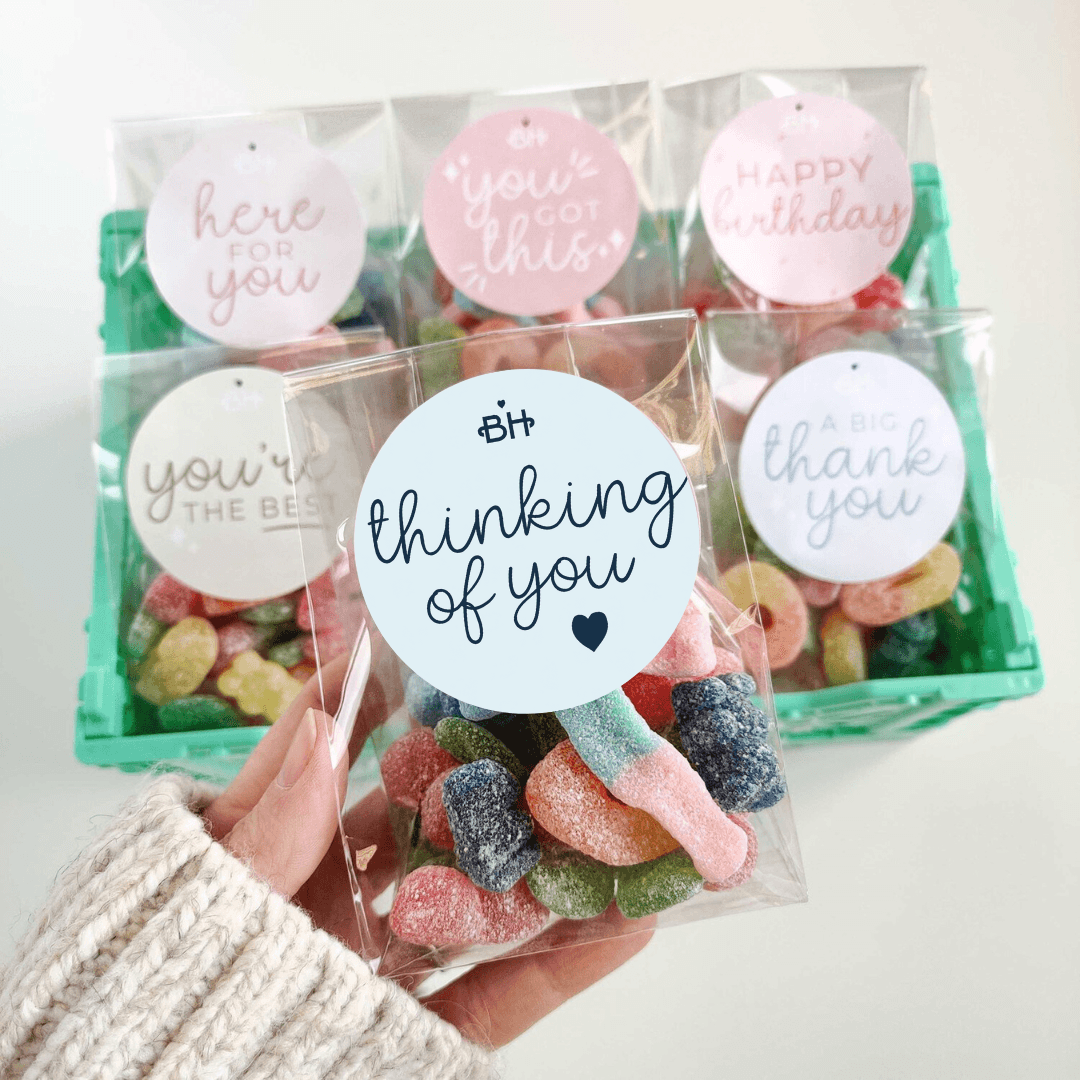 Custom Vegan Sweets Bag - Choose Your Sweets & Message 🤍 - BearHugs