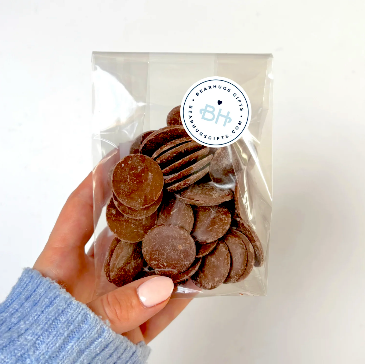 Belgian Chocolate Buttons - With Personalised Message Label