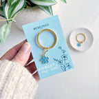 Forget Me Not Flower Keyring - BearHugs - thinking of you gifts by post