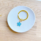 Forget Me Not Flower Keyring - BearHugs - thinking of you gifts by post
