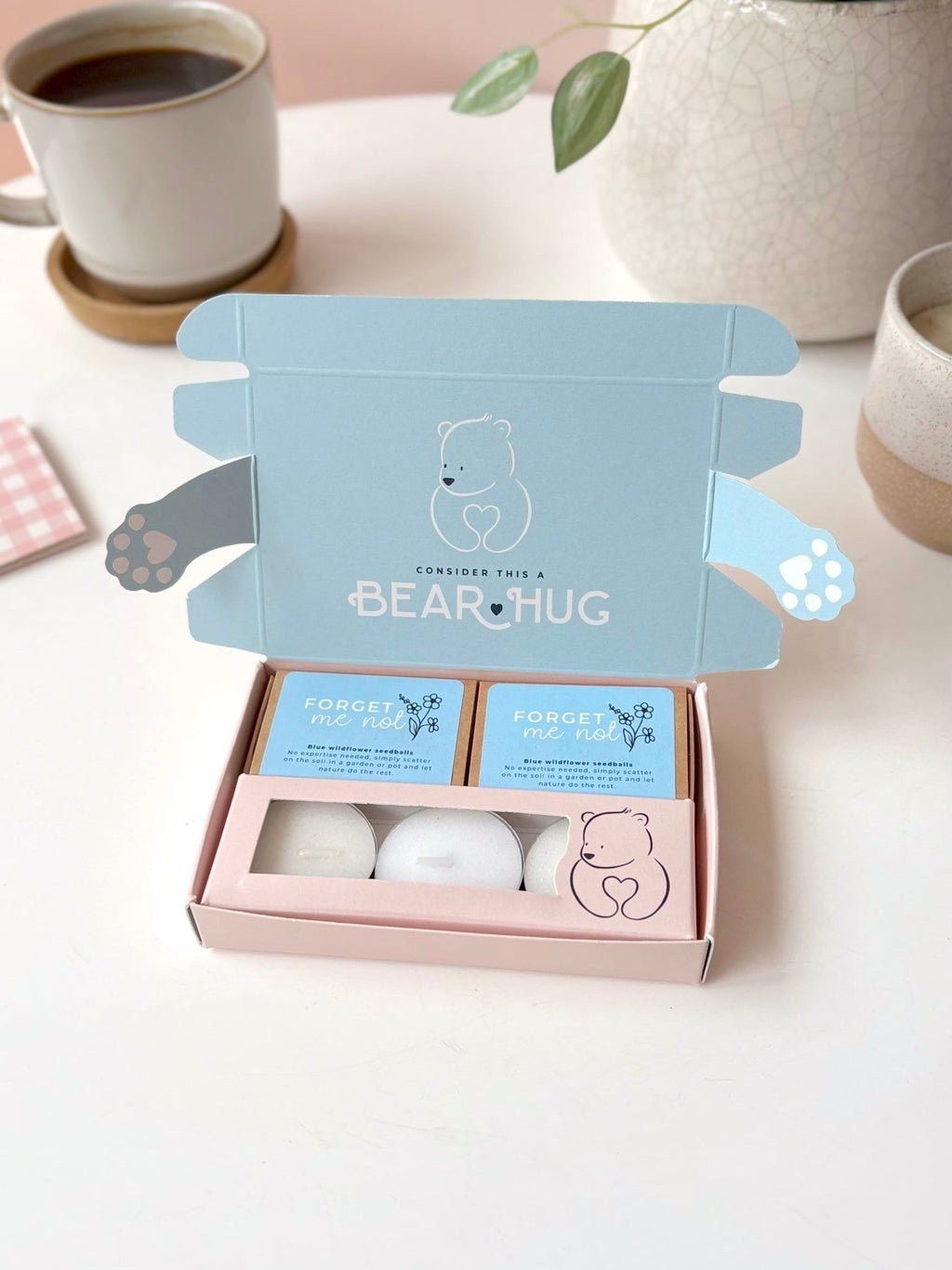 Forget Me Not Sympathy Letterbox Hug - BearHugs - thinking of you gifts by post