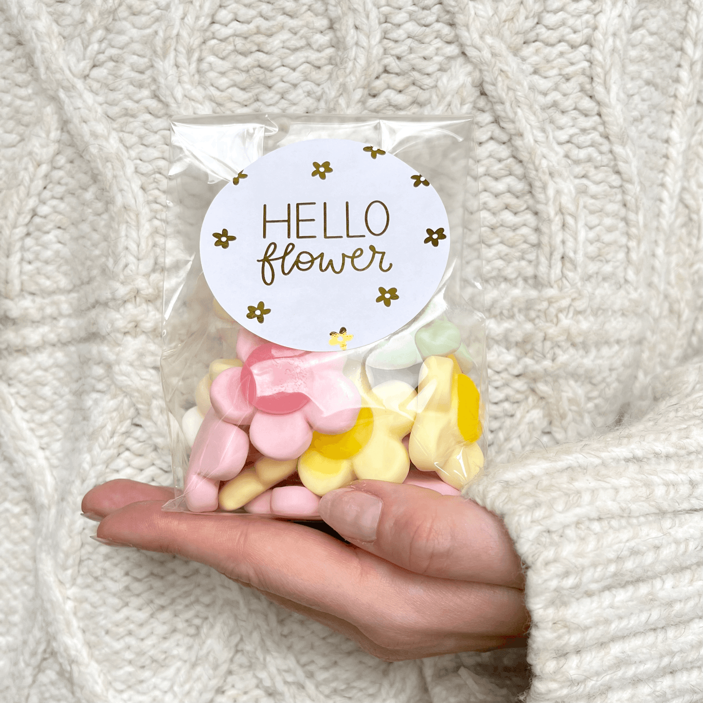 Gummy Flower Sweets - Choose Your Message! - BearHugs - Thinking Of You Gifts