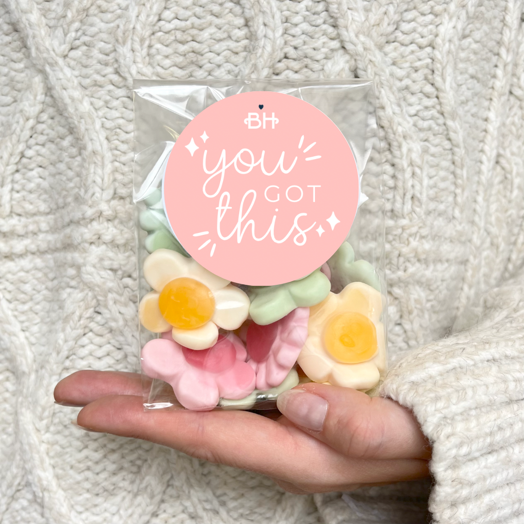 Gummy Flower Sweets - Choose Your Message! - BearHugs - Thinking Of You Gifts