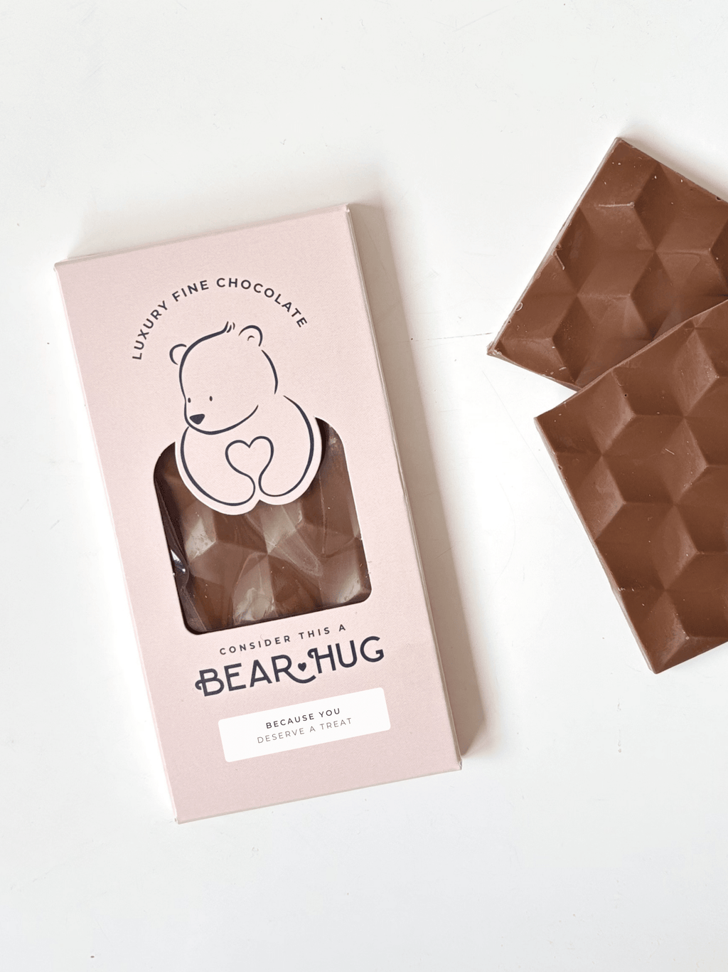Handmade Belgian Milk Chocolate Bar - BearHugs - thinking of you gifts by post