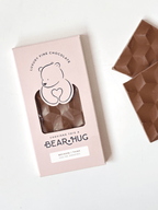 Handmade Belgian Milk Chocolate Bar - BearHugs - thinking of you gifts by post