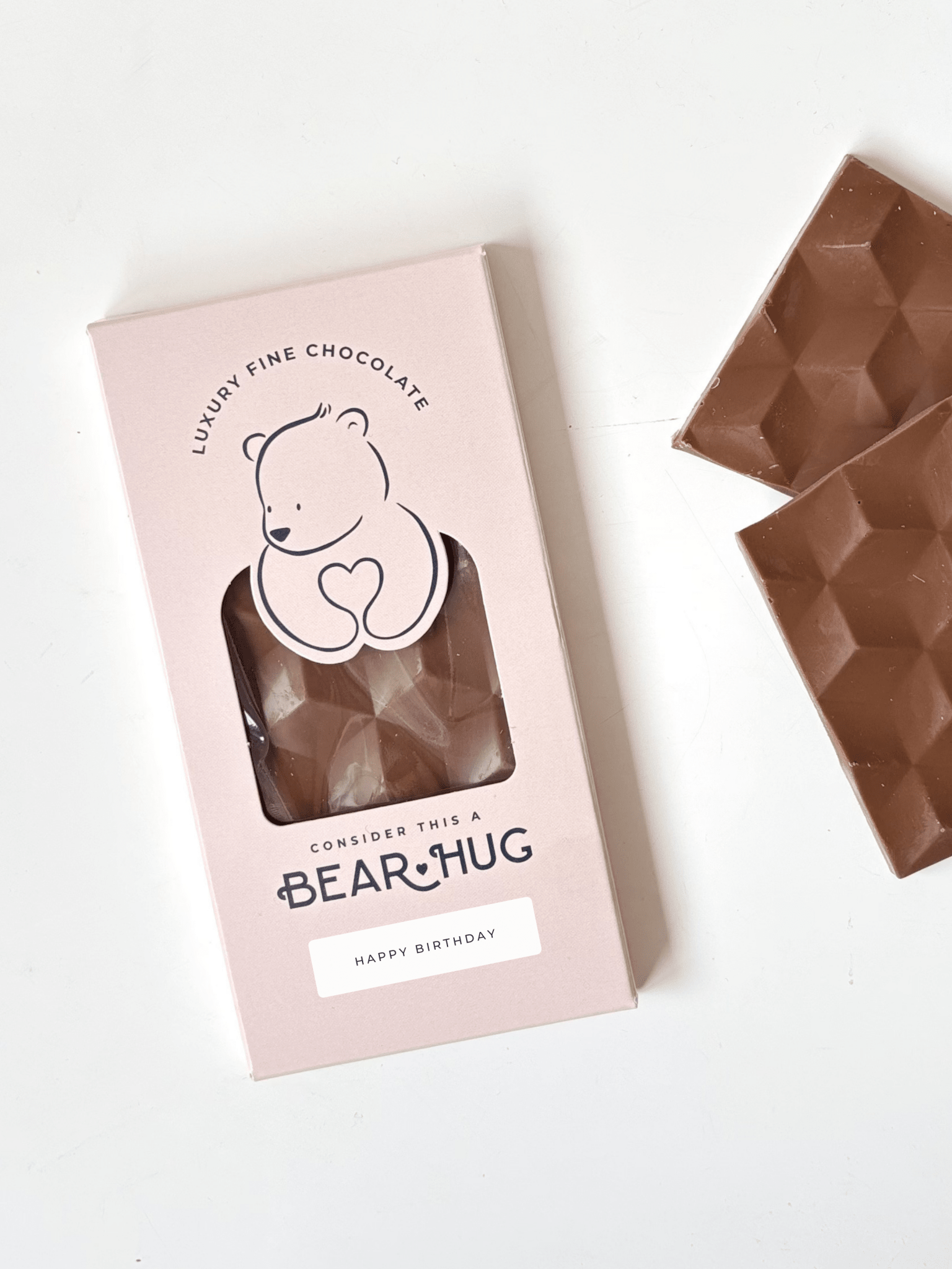 Handmade Belgian Milk Chocolate Bar - BearHugs - thinking of you gifts by post