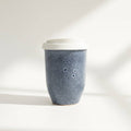 Handmade Blue Glaze 8oz Latte Cup - BearHugs - thinking of you gifts by post