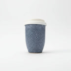 Handmade Blue Glaze 8oz Latte Cup - BearHugs - thinking of you gifts by post