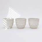 Handmade White Glaze 6oz Flat White Cup - BearHugs - thinking of you gifts by post