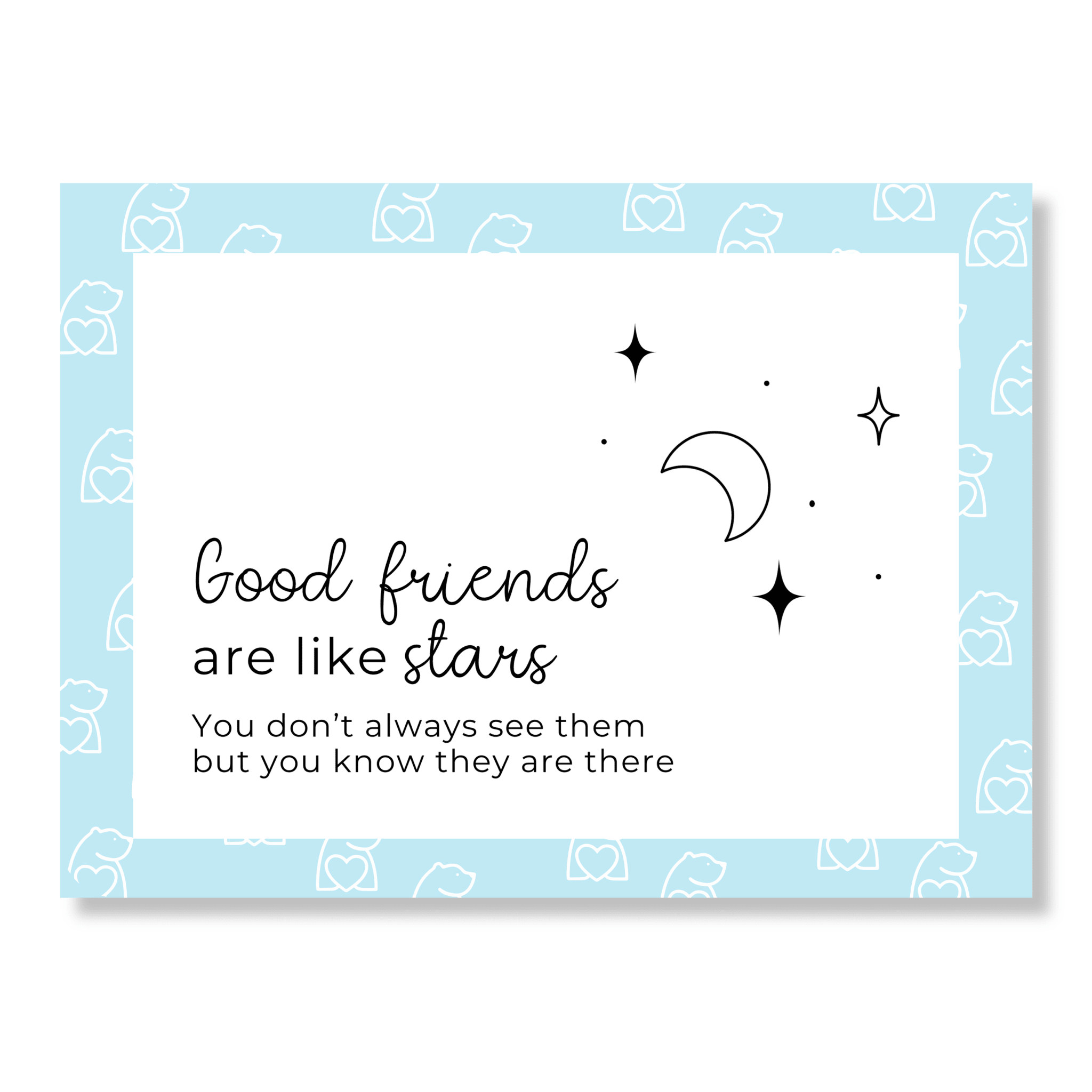 Hidden message at bottom of gift box - BearHugs - thinking of you gifts by post