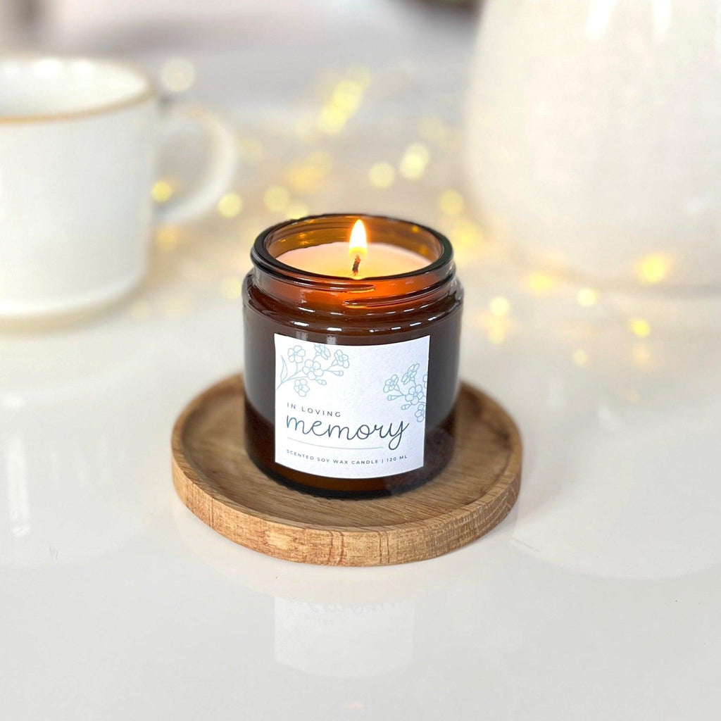 In Loving Memory Scented Natural Soy Wax Candle - BearHugs - thinking of you gifts by post