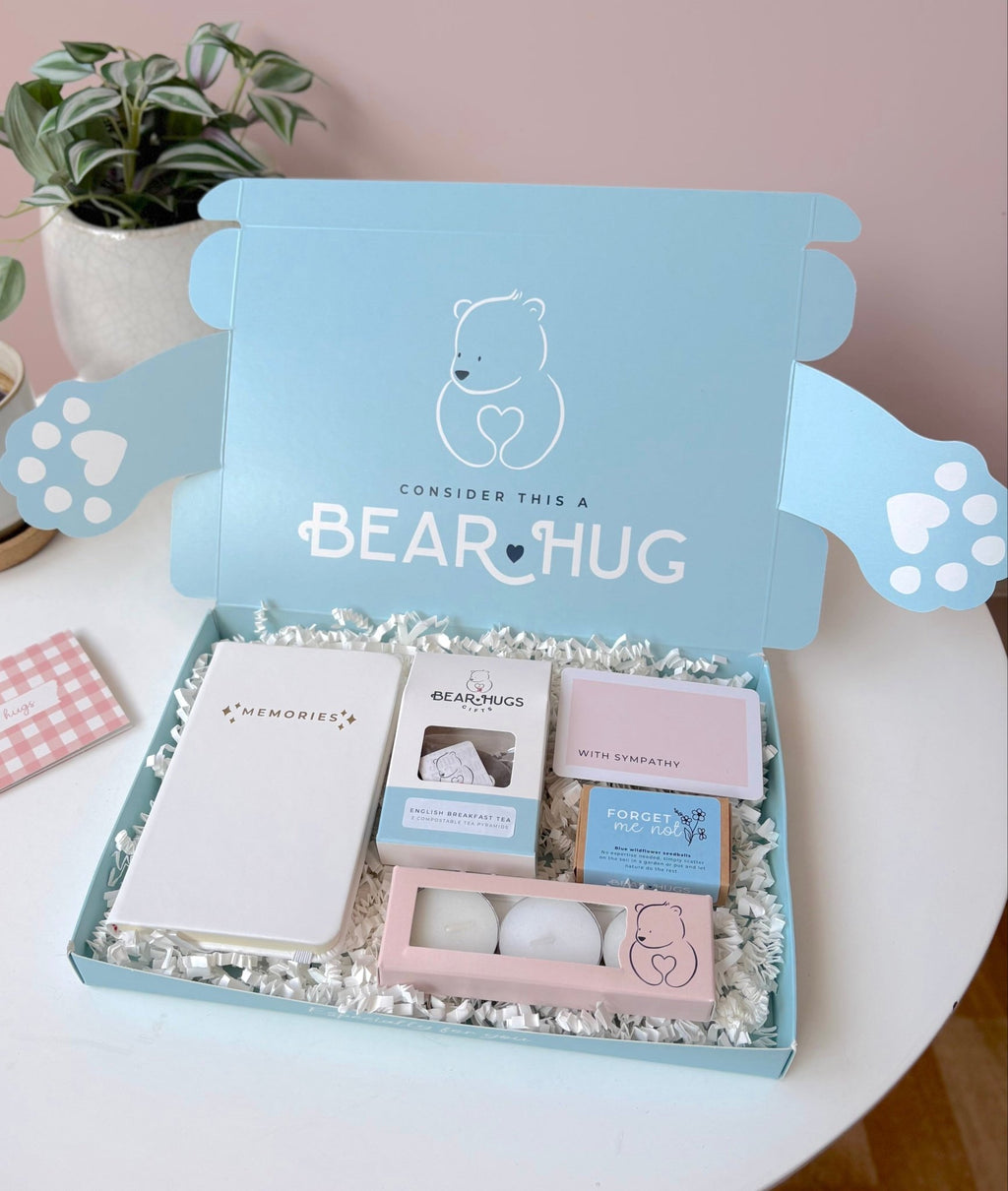 Loved and Remembered Letterbox Hug in a Box - BearHugs - thinking of you gifts by post