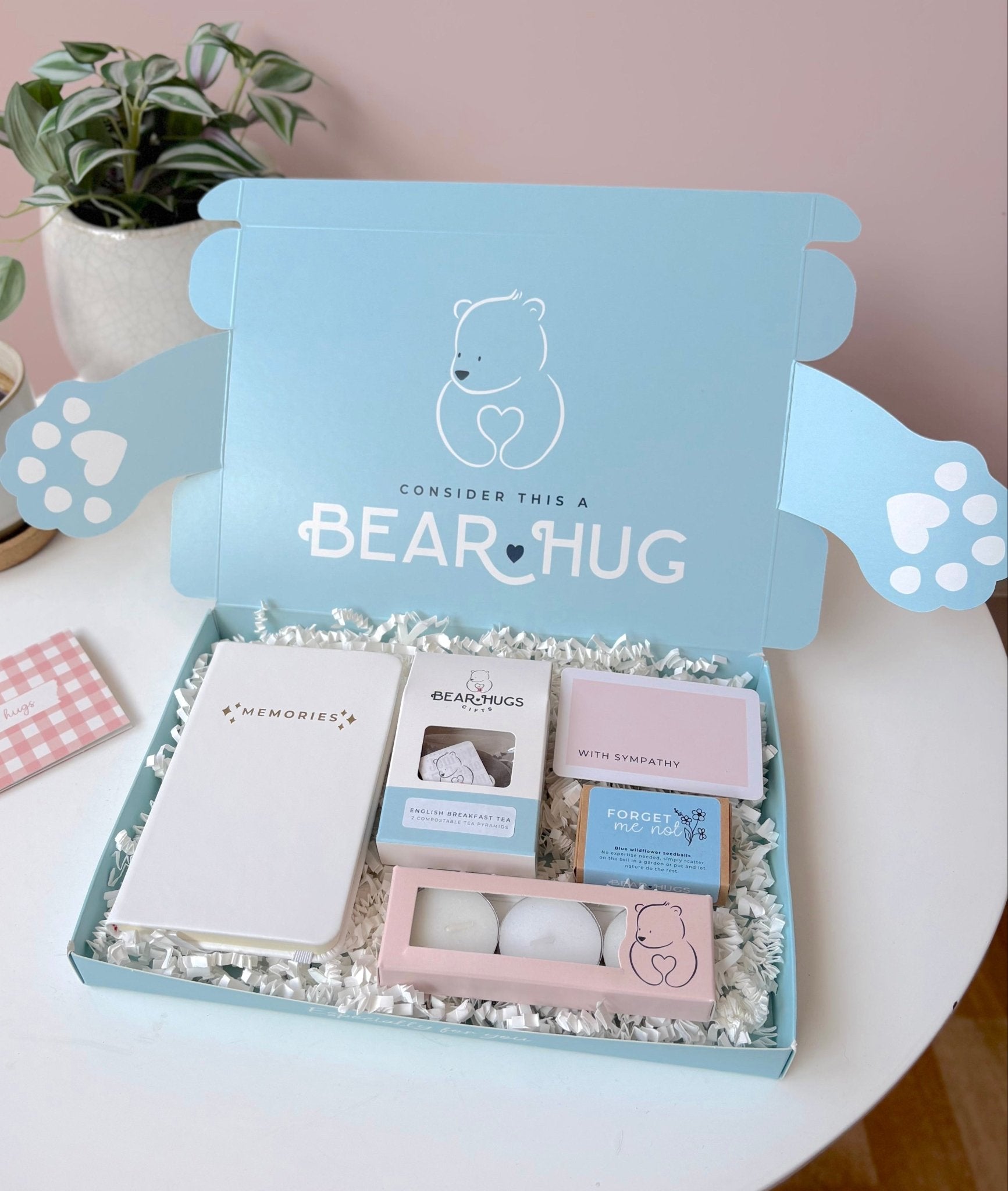 Loved and Remembered Letterbox Hug in a Box - BearHugs - thinking of you gifts by post