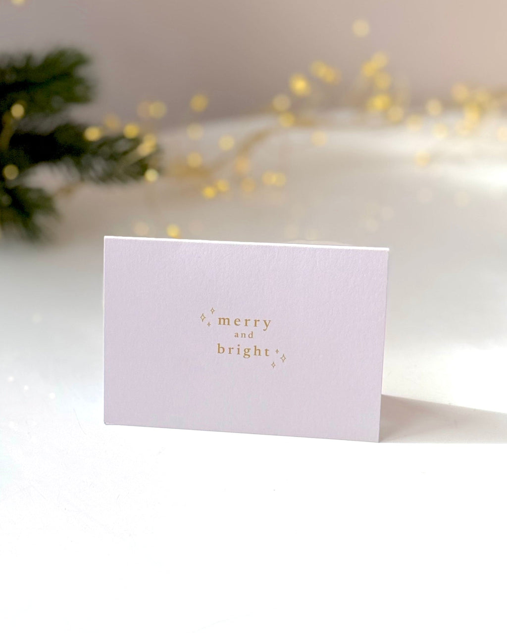 Merry and Bright Blush Pink Card - BearHugs - thinking of you gifts by post