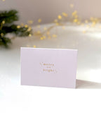 Merry and Bright Blush Pink Card - BearHugs - thinking of you gifts by post