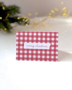 Merry Christmas Gingham Card - BearHugs - thinking of you gifts by post