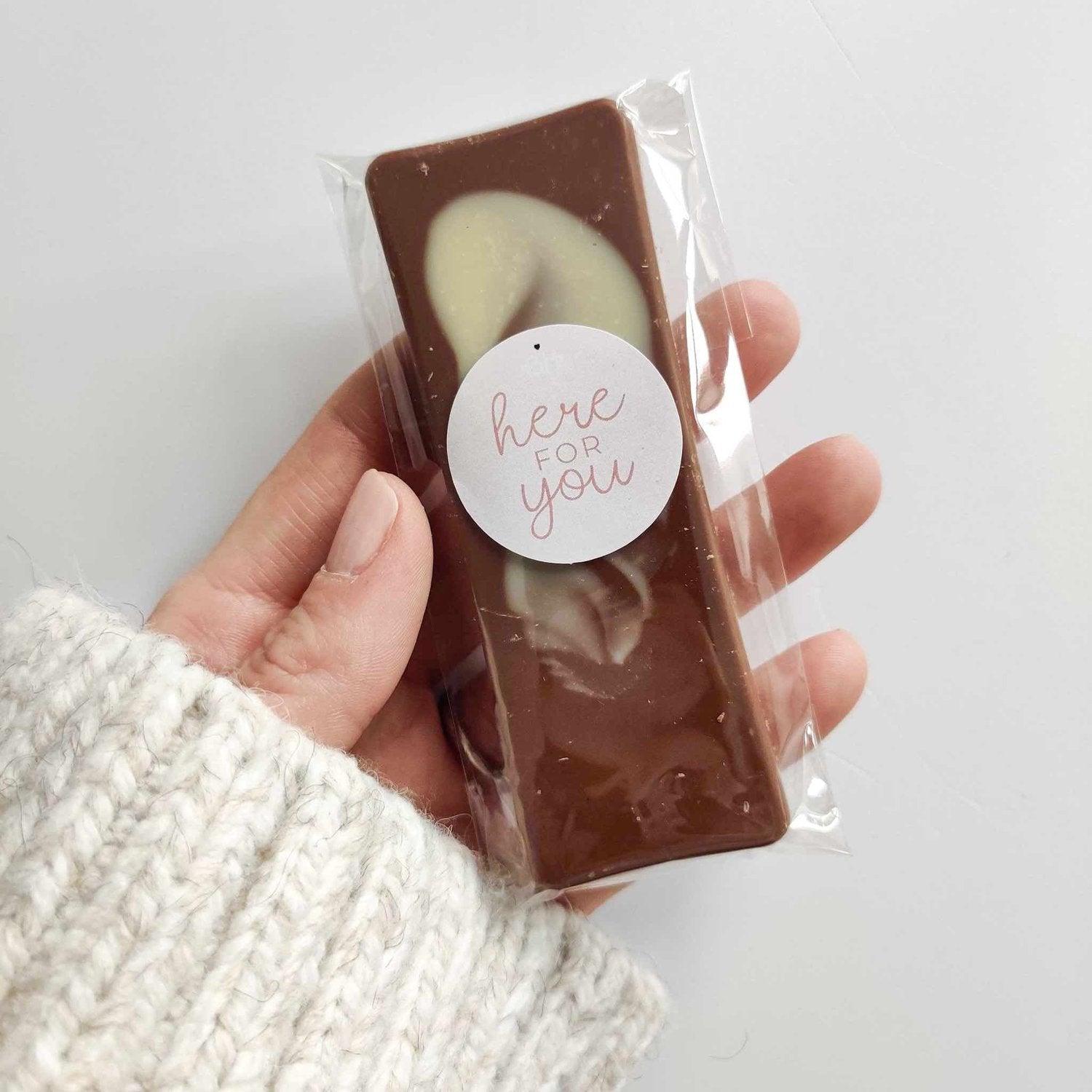 Mini Chocolate Bar - With Personalised Message Label - BearHugs - thinking of you gifts by post