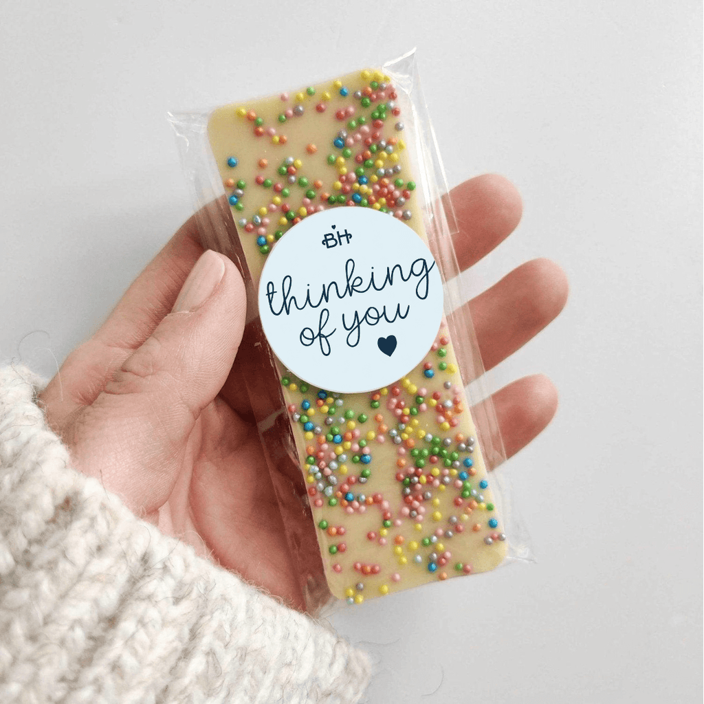 Mini Chocolate Bar - With Personalised Message Label - BearHugs - thinking of you gifts by post