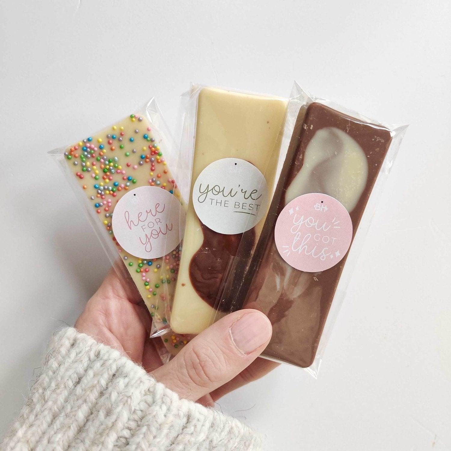 Mini Chocolate Bar - With Personalised Message Label - BearHugs - thinking of you gifts by post