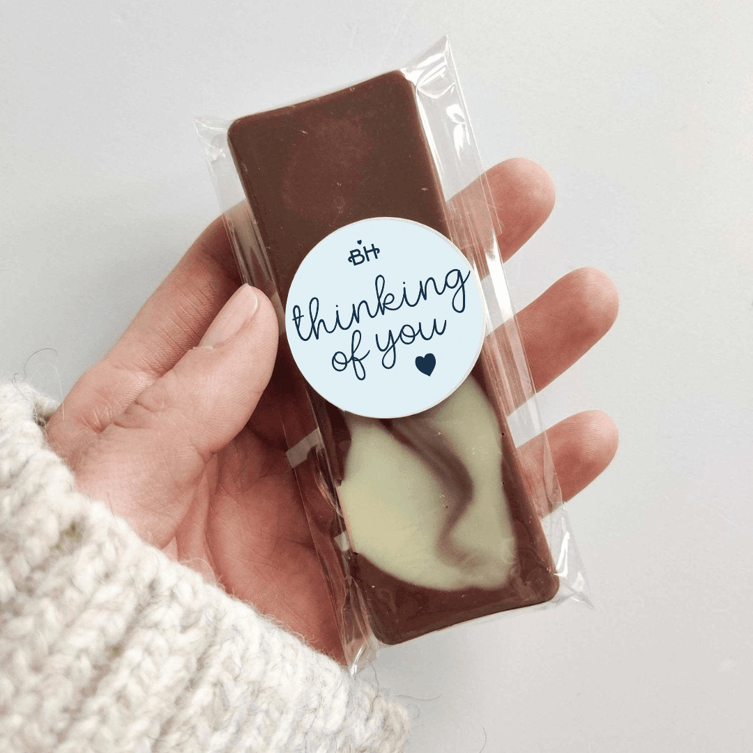 Mini Chocolate Bar - With Personalised Message Label - BearHugs - thinking of you gifts by post