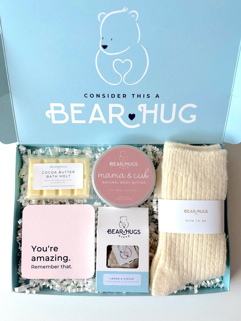 Mum To Be Letterbox Hug in a Box - BearHugs - thinking of you gifts by post