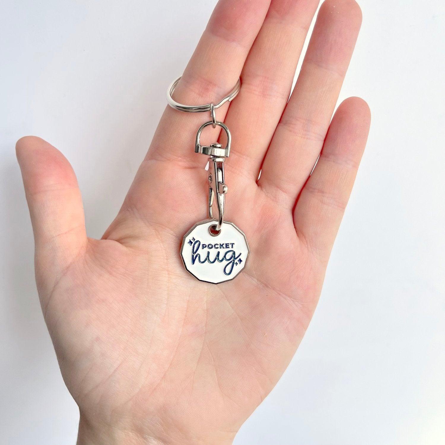 Pocket Hug Token Keyring - A Reminder That I Care - Letterbox Hug in a Box - BearHugs