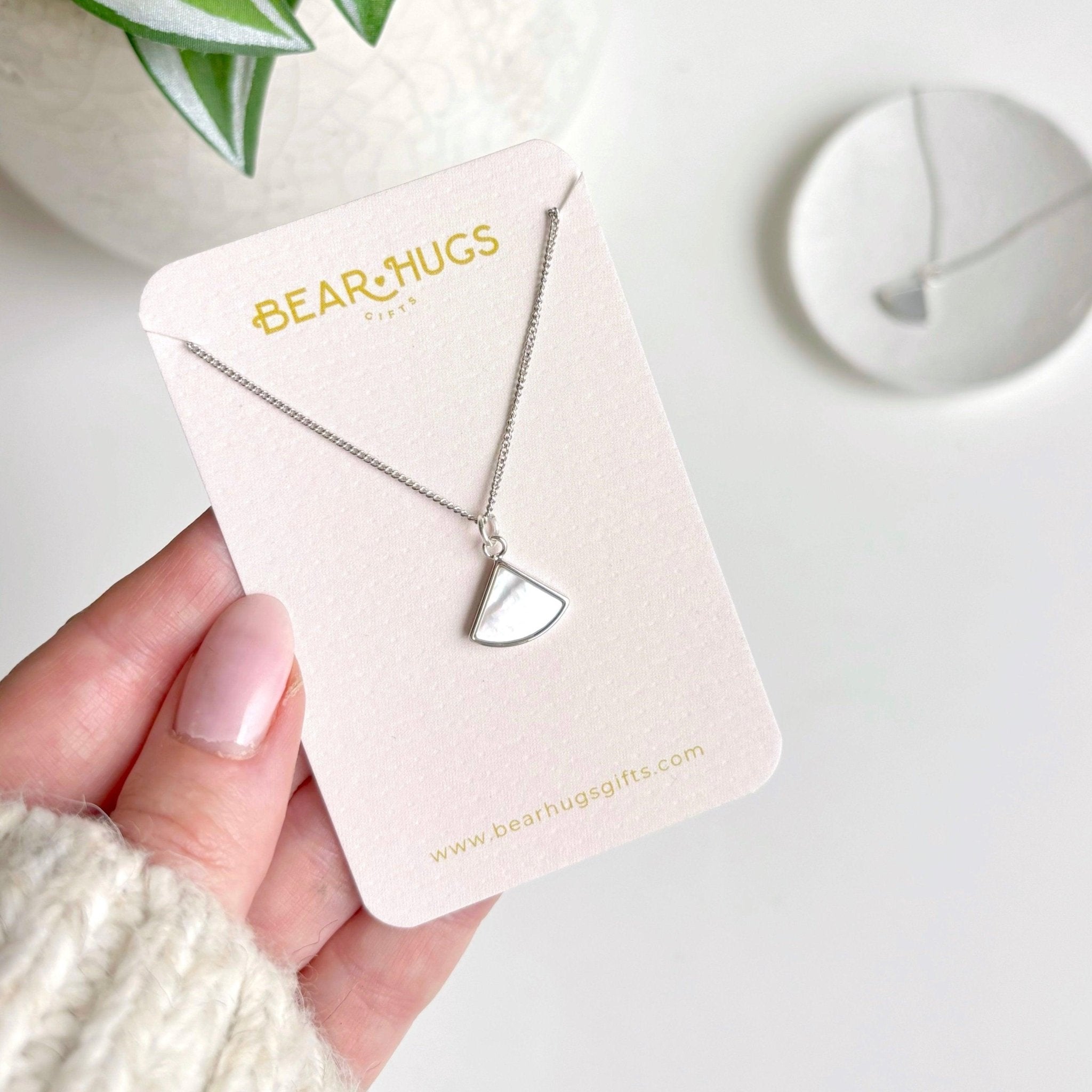Silver Plated Dainty Shell Necklace - BearHugs - thinking of you gifts by post